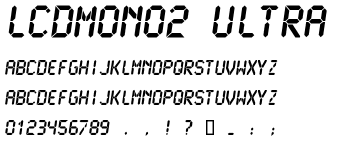 LCDMono2 Ultra font